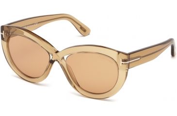 Image of Tom Ford FT0577 Sunglasses - Shiny Light Brown Frame Color, Brown Lens Color