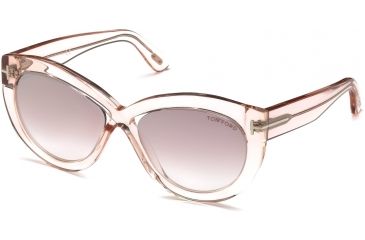 Image of Tom Ford FT0577 Sunglasses - Shiny Pink Frame Color, Gradient Or Mirror Violet Lens Color