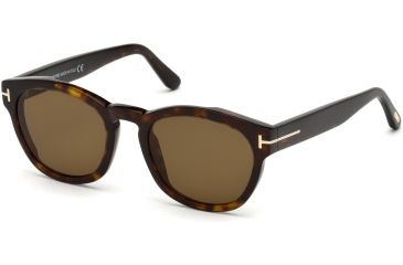 Image of Tom Ford FT0590 Sunglasses - Dark Havana Frame Color, Roviex Lens Color