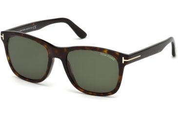Image of Tom Ford FT0595 Sunglasses - Dark Havana Frame Color, Green Lens Color