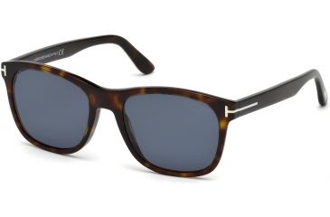 Image of Tom Ford FT0595 Sunglasses - Dark Havana Frame Color, Smoke Polarized Lens Color
