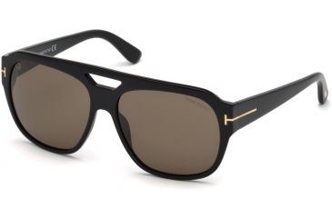Image of Tom Ford FT0630 Sunglasses - Shiny Black Frame Color, Roviex Lens Color