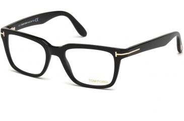 Image of Tom Ford FT5304 Eyeglass Frames - Shiny Black Frame Color, Shiny Black Lens Color