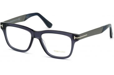 Image of Tom Ford FT5372 Eyeglass Frames - Shiny Blue Frame Color, Shiny Blue Lens Color