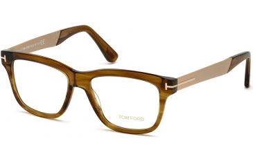 Image of Tom Ford FT5372 Eyeglass Frames - Shiny Dark Brown Frame Color, Shiny Dark Brown Lens Color
