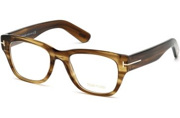 Image of Tom Ford FT5379 Eyeglass Frames - Shiny Dark Brown Frame Color