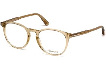 Image of Tom Ford FT5401 Eyeglass Frames - Shiny Light Brown Frame Color, Shiny Light Brown Lens Color