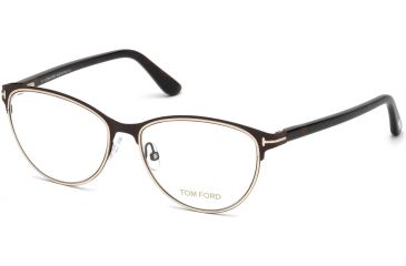 Image of Tom Ford FT5420 Eyeglass Frames - Matte Dark Brown Frame Color