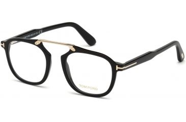Image of Tom Ford FT5495 Eyeglass Frames - Shiny Black Frame Color, Shiny Black Lens Color
