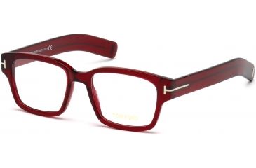 Image of Tom Ford FT5527 Eyeglass Frames - Shiny Red Frame Color, Shiny Red Lens Color