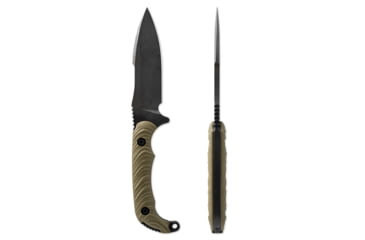 Image of Toor Knives Apnea Fixed Blade Knife, 4.25in, CPM Cru-Wear, Drop Point, G10 Handle, Spitfire Green, Grey, Apnea - Spitfire Green