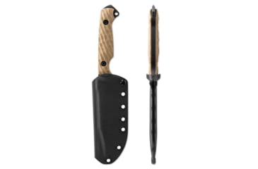 Image of Toor Knives Crewman Fixed Blade Knife, 4.5in, CPM Cruwear Steel, G10 Handle, Omaha Tan, Storm Grey, The Crewman - Omaha Tan