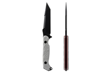 Image of Toor Knives Darter T Fixed Knife, 4.25in, M4 Steel, G10 Handle, Disruptive Grey, Black Tru Hide, Darter T - Disruptive Grey