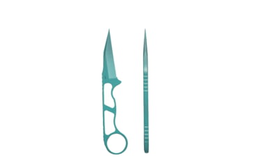 Image of Toor Knives Jank Shank Fixed Blade Knife, 3in, CPM 35VN, Steel Handle, Teal, Jank Shank-Teal