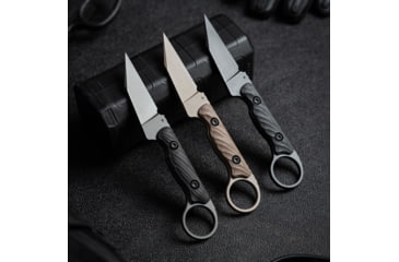 Image of Toor Knives Jank Shank Pikal Fixed Blade Knife, 3in, CPM 154, G10, Earth, MAS Grey, Jank Shank Pikal - Earth