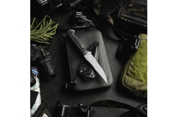 Image of Toor Knives Krypteia S Fixed Blade Knife, 4in, CPM M4 Steel, G10 Handle, Phantom Grey, Black Hydro Static, Krypteia S - Phantom Grey