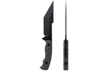 Image of Toor Knives Tanto Fixed Blade Knife, 5.5in, CPM S35VN, Plain, G10 Handle, Thunder Green, Black, Tanto-Thunder Grey