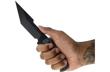 Image of Toor Knives Tanto Fixed Blade Knife, 5.5in, CPM S35VN, Plain, G10 Handle, Thunder Green, Black, Tanto-Thunder Grey