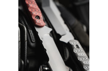 Image of Toor Knives Tanto Fixed Blade Knife, 5.5in, CPM S35VN, Plain, G10 Handle, Thunder Green, Black, Tanto-Thunder Grey