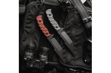 Image of Toor Knives Tanto Fixed Blade Knife, 5.5in, CPM S35VN, Plain, G10 Handle, Thunder Green, Black, Tanto-Thunder Grey