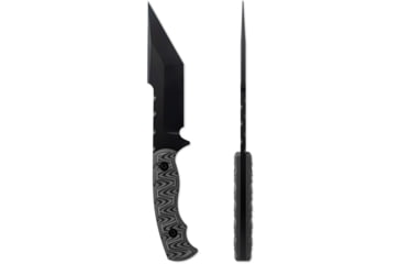 Image of Toor Knives Tanto Fixed Blade Knife, 5.5in, CPM S35VN, Plain, G10 Handle, Thunder Green, Black, Tanto-Thunder Grey