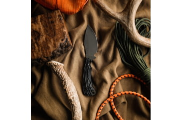 Image of Toor Knives Vellum Fixed Blade Knife, 3.5in, CPM 154, Ebony Handle, Spanish Moss, Vellum-Spanish Moss