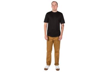 Image of Topo Designs Tech T-Shirt - Men's, 3/4in Trim Crew Neck, PackFast Packing Band, Black, X-Large TDMTTSSF19BKXL