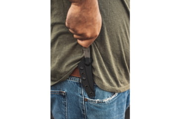 Image of TOPS Knives El Pionero Fixed Blade Knife, 7.63in Overall, 3.38in Tumbled Finish 1095HC Steel Blade, Tan Canvas Micarta Handle, Kydex Sheath, ELPO-01