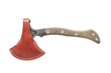 Image of Tops Knives Hammer Hawk Tomahawk Ax, 4.5 in Acid Rain 1075 RC 56-58 Blade, Green Canvas Micarta Handle, HAMH-03