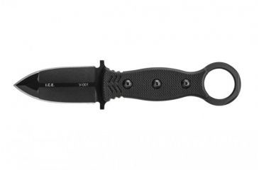 Image of Tops Knives I.C.E. Dagger Fixed Blade Knife, w/beta loops, Black, 3in, ICED-02