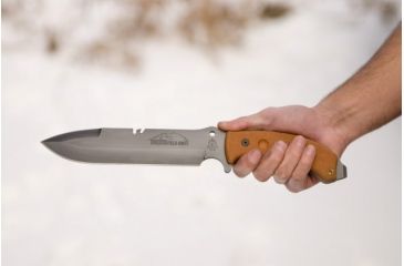 Image of Tops Knives Tahoma Field Knife, w/Unsharpened top edge, Tan, 7.75in, TAHO-03TNS
