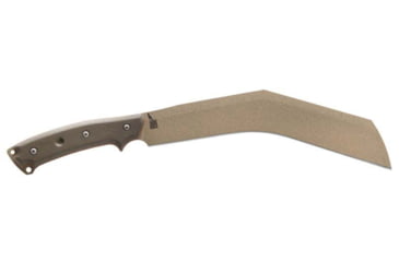 Image of TOPS Knives The Bestia Knife, 13 Tactical Stone finish 1095HC steel blade, Green and tan canvas micarta handle, TBST-01