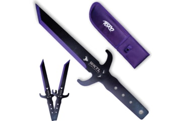 Image of Toro Knives Diablo Black Throwing Knives, 15.75in Overall, 8.5in Black Powder 3Cr13 Blade, SS Handle, Nylon Sheath, 89