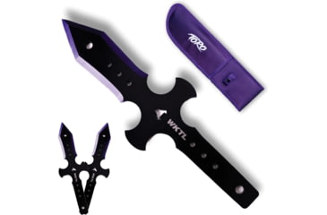 Image of Toro Knives Muerto Black Throwing Knives, 13.5in Overall, 5.75in Black Powder 3Cr13 Blade, SS Handle, Nylon Sheath, 86