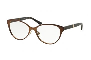 Image of Tory Burch TY1044 Progressive Prescription Eyeglasses 3087-52 - Matte Brushed Brown/dark Torto Frame