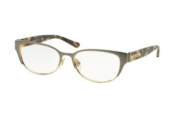 Image of Tory Burch TY1045 Single Vision Prescription Eyeglasses 3126-52 - Olive/olive Tweed Frame