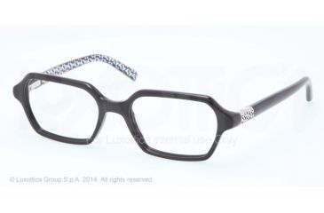 Image of Tory Burch TY2043 Single Vision Prescription Eyeglasses 1305-50 - Black W T Print Frame