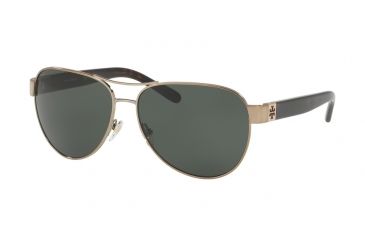 Image of Tory Burch TY6051 Single Vision Prescription Sunglasses TY6051-31909A-60 - Lens Diameter 60 mm, Frame Color Lt Gold/Dark Tortoise