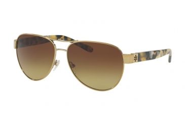 Image of Tory Burch TY6051 Single Vision Prescription Sunglasses TY6051-319313-60 - Lens Diameter 60 mm, Frame Color Gold/pearl Tokyo Tort
