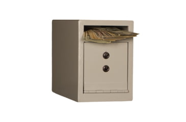Image of Tracker Safe Steel Deposit Safe w/Key Lock, 8.5in, Grey, DS090612-K