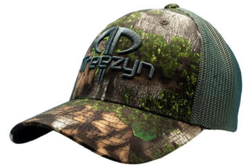 Image of Treezyn Early Seezyn Fitted Mesh Trucker Flexfit Hat, Early Seezyn Green, Small/Medium, MES-FITTEDMESH-FLEX S/M