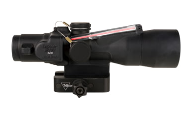 Image of Trijicon 3x30 mm Dual Illuminated Q-LOC Compact ACOG Scope, 3x30 mm, 7.62x51mm/175gr. Red, Chevron Reticle, Matte Black, 400379