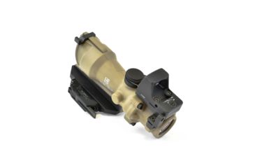 Image of Trijicon 4x32 ACOG ECOS, Center Illuminated Amber Crosshair 5.56 Reticle w/ Backup Iron Sights, Quick Release Mount &amp; LED 3.25 MOA Red Dot RMR Type 2, Cerakote FDE, 100555