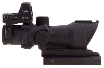 Image of Trijicon 4x32 ACOG Rifle Scope, Center Illuminated Amber Crosshair .223 Reticle w/ Colt Knob Thumbscrew Mount &amp; LED 3.25 MOA Red Dot RMR Type 2, Black, 100556
