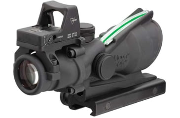 Image of Trijicon 4x32 ACOG Rifle Scope, Dual Illuminated Green Chevron .223 Reticle w/ Colt Knob Thumbscrew Mount &amp; LED 3.25 MOA Red Dot RMR Type 2, Black, 100548