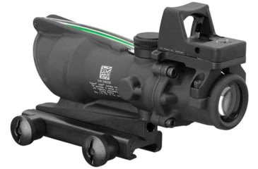 Image of Trijicon 4x32 ACOG Rifle Scope, Dual Illuminated Green Crosshair .223 Reticle w/ Colt Knob Thumbscrew Mount &amp; LED 3.25 MOA Red Dot RMR Type 2, Black, 100552