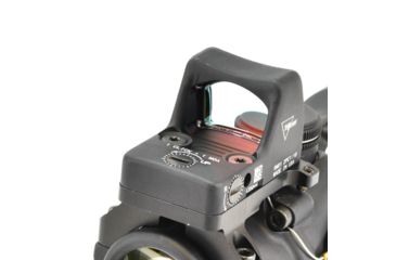 Image of Trijicon 4x32 ACOG Rifle Scope, Dual Illuminated Green Crosshair .223 Reticle w/ Colt Knob Thumbscrew Mount &amp; LED 3.25 MOA Red Dot RMR Type 2, Black, 100552