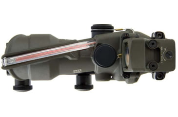 Image of Trijicon 4x32 ACOG Rifle Scope, Dual Illuminated Red Chevron .223 Reticle w/ Colt Knob Thumbscrew Mount &amp; LED 3.25 MOA Red Dot RMR Type 2, Cerakote OD Green, 100569