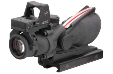 Image of Trijicon 4x32 ACOG Rifle Scope, Dual Illuminated Red Crosshair .223 Reticle w/ Colt Knob Thumbscrew Mount &amp; LED 3.25 MOA Red Dot RMR Type 2, Black, 100550
