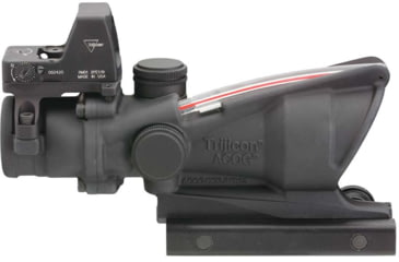 Image of Trijicon 4x32 ACOG Rifle Scope, Dual Illuminated Red Crosshair .223 Reticle w/ Colt Knob Thumbscrew Mount &amp; LED 3.25 MOA Red Dot RMR Type 2, Black, 100550